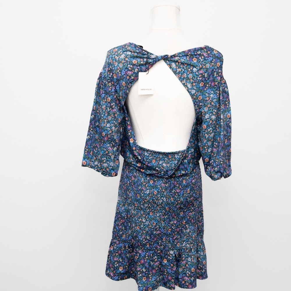 SANDRO - Spinelle‎ Floral Print Cutout Back Dress - Picture 3 of 11